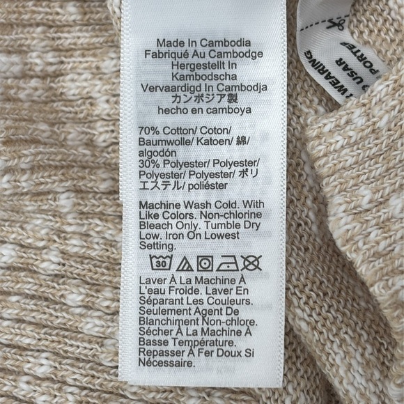 J Crew Factory Crewneck beach sweater in Heather tan/cream size Large NWOT BQ689 - Picture 6 of 9